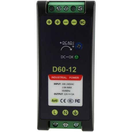 Fonte de Alimentação dc 12v 5a