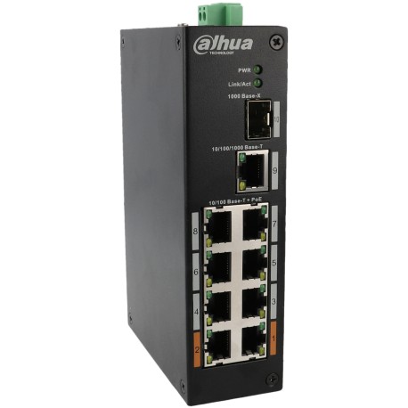 Switch DAHUA 10 portas com portas PoE Veloc