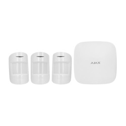 Kit de intrusão via-rádio Ajax KIT3 (Hub+Space+3 Motionprotect) Branco C/GSM e Módulo IP Integrado